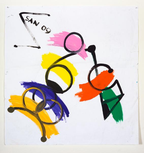 Numeri n. 16, Luca’s Birthday, 2009, Gouache on paper, cm 90 x 90
